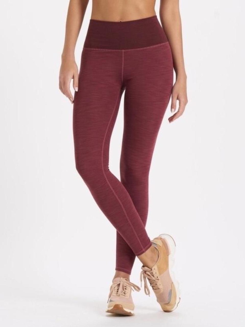 VUORI Lux Rib Studio Legging Cinnamon Heather